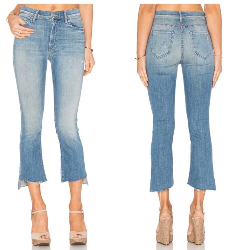 MOTHER Insider‎ Crop Step Fray Jeans in SHAKE WELL SIZE 24
